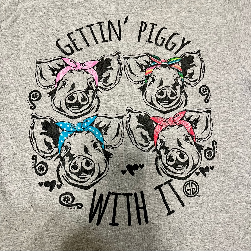 Womens, Getting piggy with it T-shirt Size-small